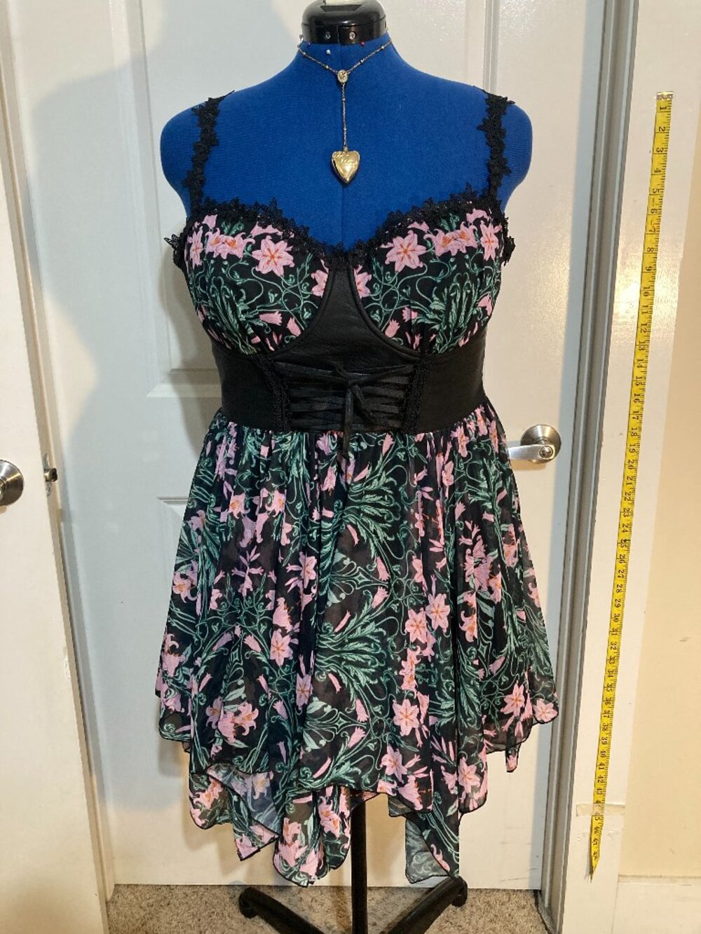 Dolls Kill Widow Floral Oath Mini Dress